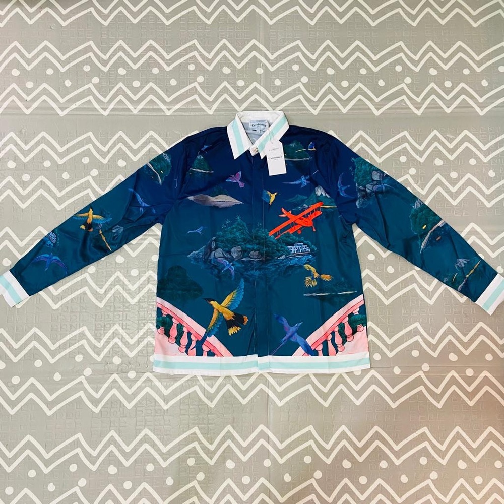 Blue and Red Casual Button Down Shirts